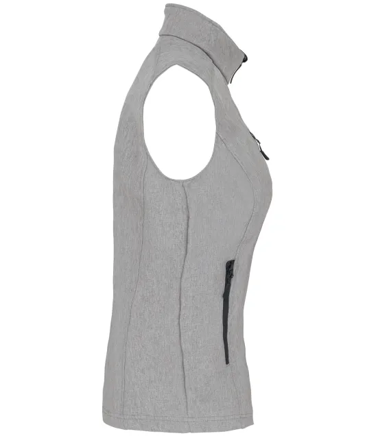 K404 - Dames softshell bodywarmer Marl Grey