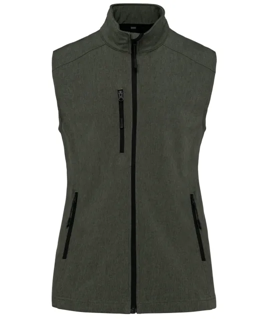 K404 - Dames softshell bodywarmer Marl Green