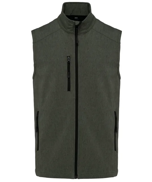 K403 - Softshell bodywarmer Marl Green