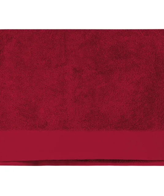 K102 - Biologische strand badlaken Hibiscus Red