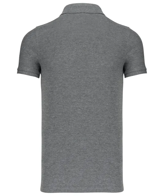 K209 - BIO piqué herenpolo korte mouwen Grey Heather