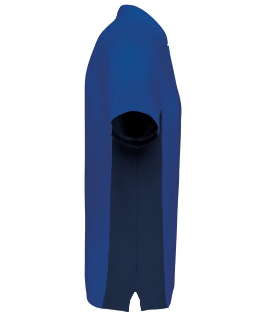 K232 - Tweekleurige piquépolo korte mouwen heren Royal Blue / Navy