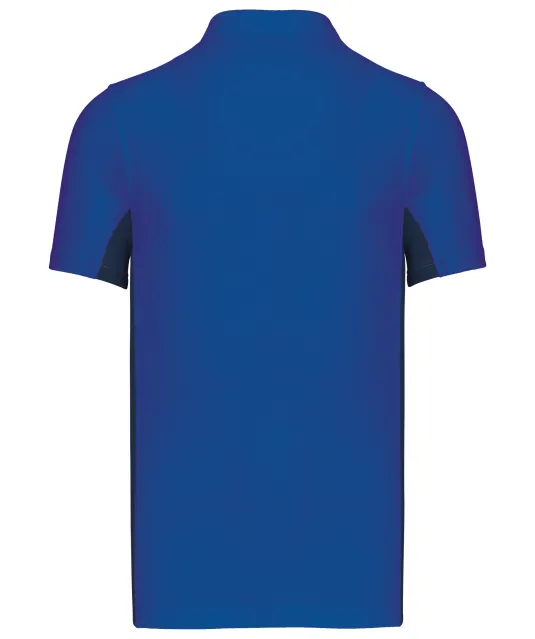 K232 - Tweekleurige piquépolo korte mouwen heren Royal Blue / Navy