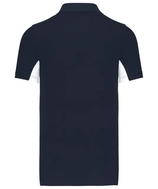 K232 - Tweekleurige piquépolo korte mouwen heren Navy / White