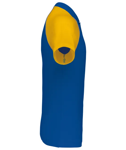 K226 - Baseballpolo Royal Blue / Yellow