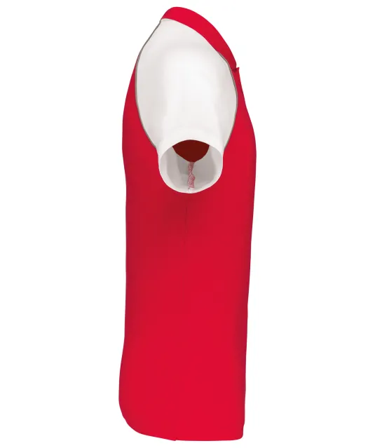 K226 - Baseballpolo Red / White