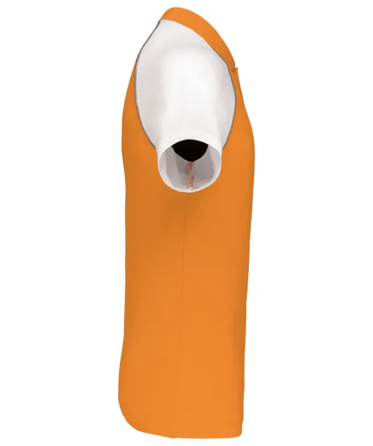 K226 - Baseballpolo Orange / White