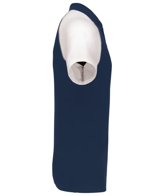 K226 - Baseballpolo Navy / White