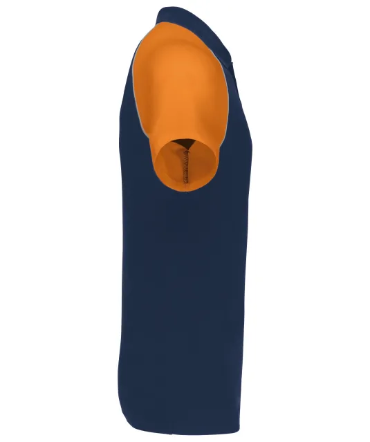 K226 - Baseballpolo Navy / Orange