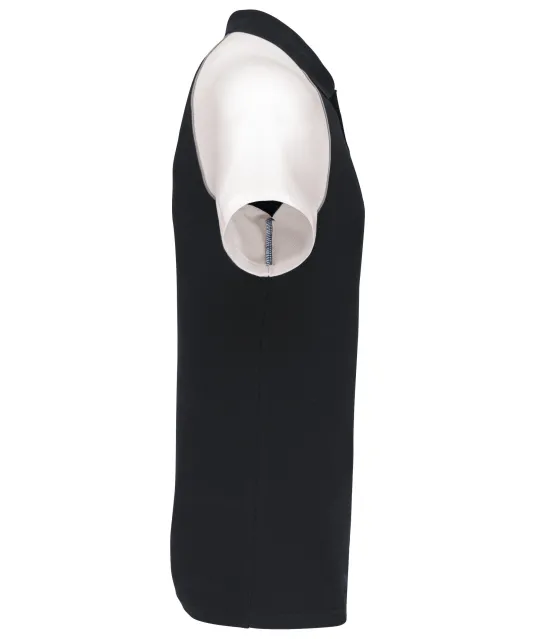 K226 - Baseballpolo Black / White