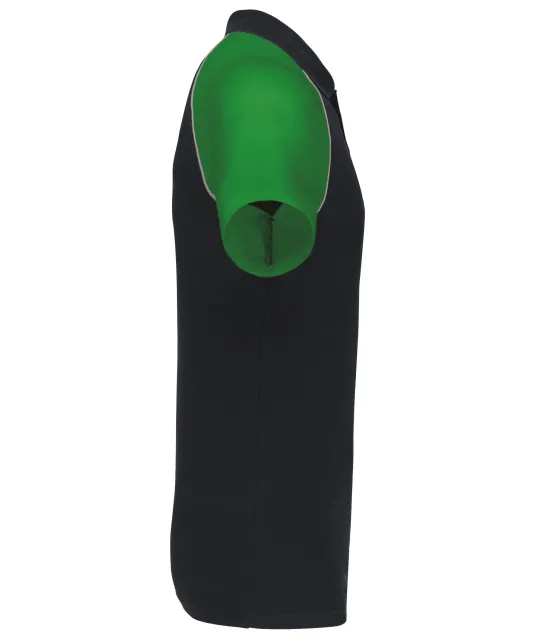 K226 - Baseballpolo Black / Green