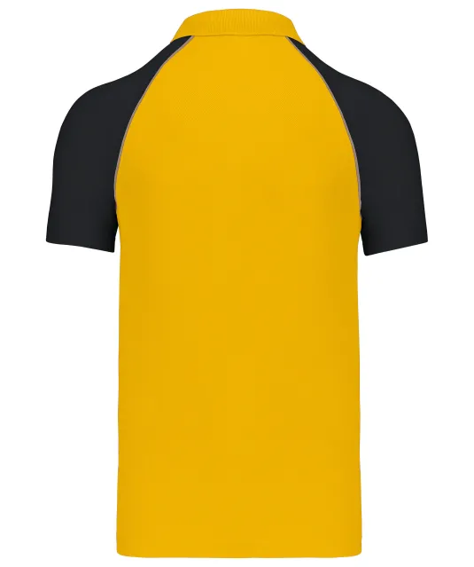 K226 - Baseballpolo Yellow / Black
