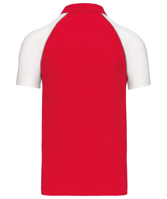 K226 - Baseballpolo Red / White