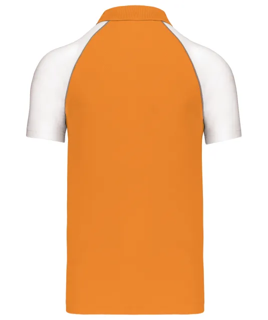 K226 - Baseballpolo Orange / White