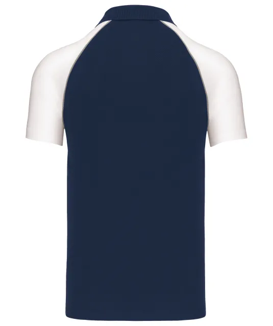 K226 - Baseballpolo Navy / White