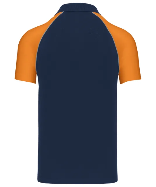 K226 - Baseballpolo Navy / Orange