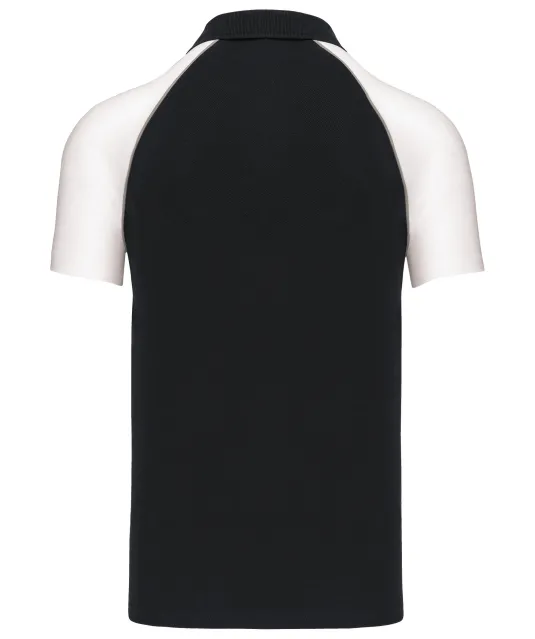 K226 - Baseballpolo Black / White