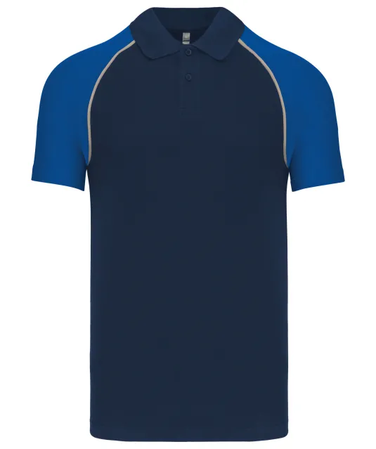 K226 - Baseballpolo Navy / Royal Blue