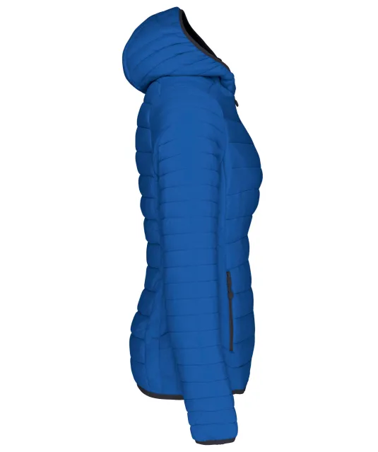 K6111 - Ladies' lightweight hooded padded jacket Light Royal Blue