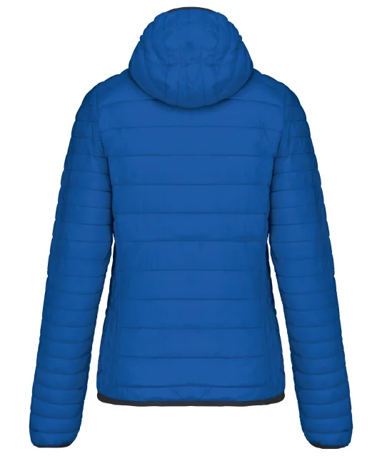 K6111 - Ladies' lightweight hooded padded jacket Light Royal Blue