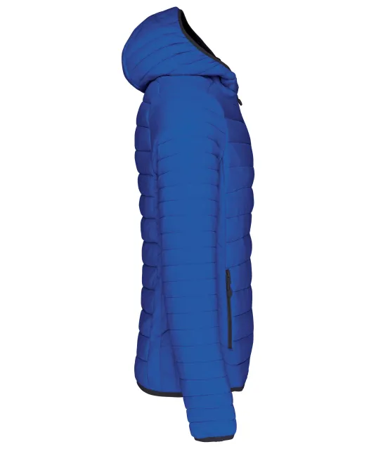 K6110 - Men's lightweight hooded padded jacket Light Royal Blue