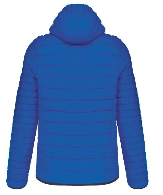 K6110 - Men's lightweight hooded padded jacket Light Royal Blue