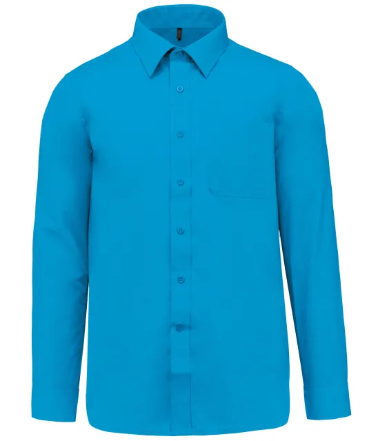 K545 - Overhemd in onderhoudsvriendelijk polykatoen-popeline heren Bright Turquoise