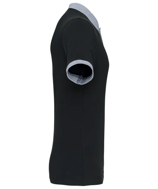 K258 - Piqué-herenpolo tweekleurig Black / Oxford Grey