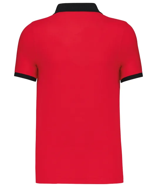 K258 - Piqué-herenpolo tweekleurig Red / Black