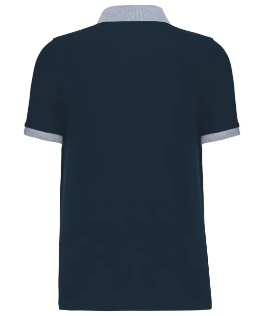 K258 - Piqué-herenpolo tweekleurig Navy / Oxford Grey
