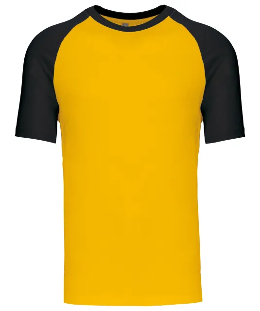 K330 - Baseball - Tweekleurig t-shirt Yellow / Black