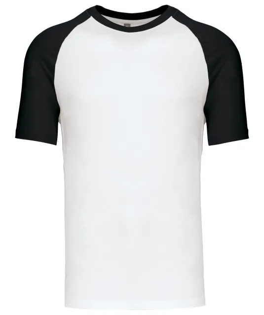 K330 - Baseball - Tweekleurig t-shirt White / Black