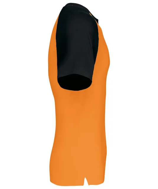 K330 - Baseball - Tweekleurig t-shirt Orange / Black