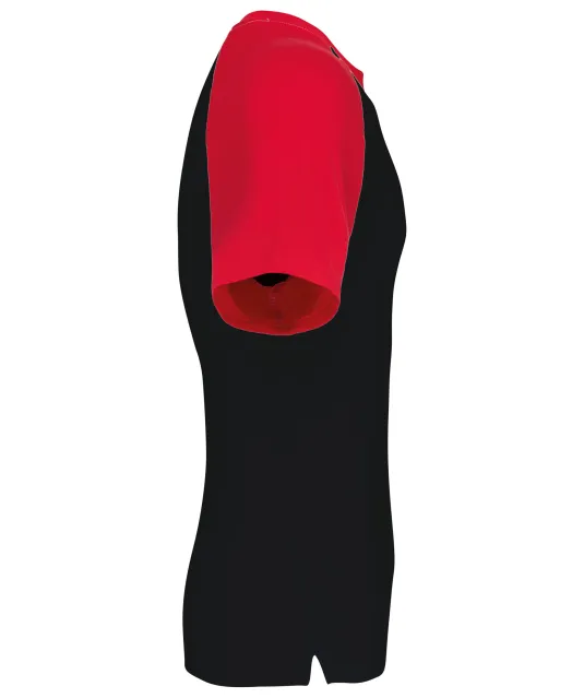 K330 - Baseball - Tweekleurig t-shirt Black / Red