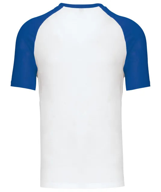 K330 - Baseball - Tweekleurig t-shirt White / Royal Blue