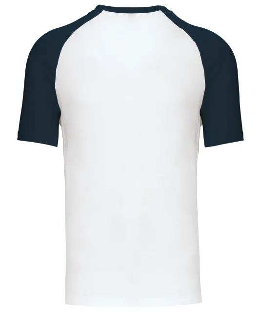 K330 - Baseball - Tweekleurig t-shirt White / Navy