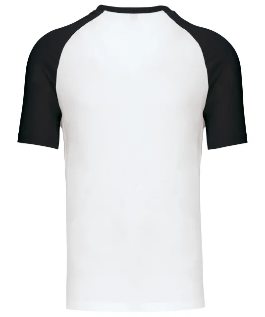 K330 - Baseball - Tweekleurig t-shirt White / Black