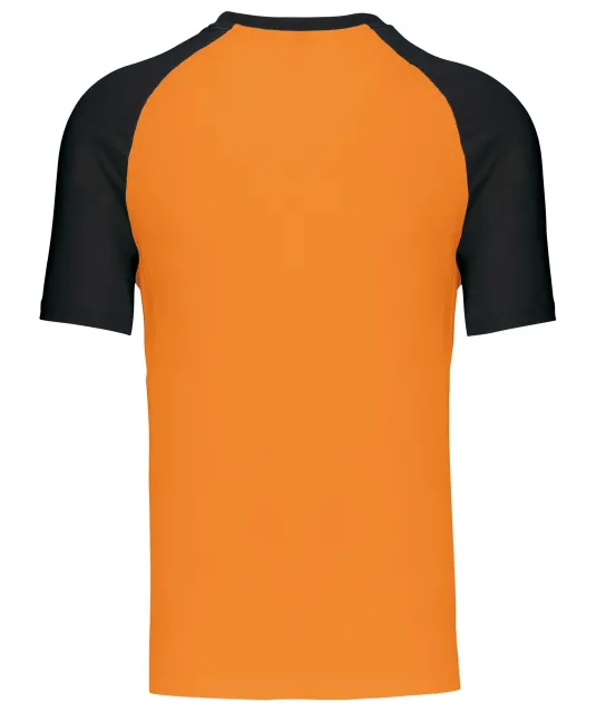K330 - Baseball - Tweekleurig t-shirt Orange / Black