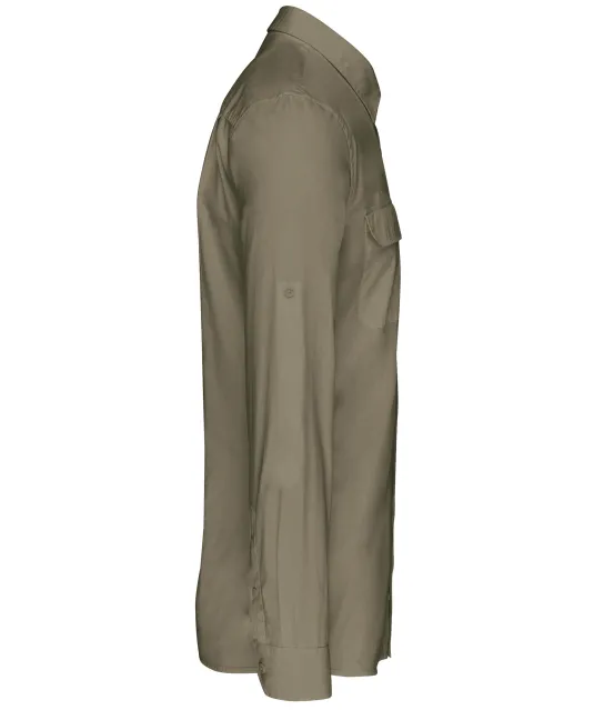 K590 - Overhemd safari lange mouwen Light khaki