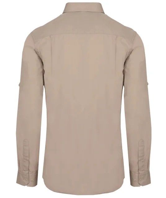 K590 - Overhemd safari lange mouwen Beige