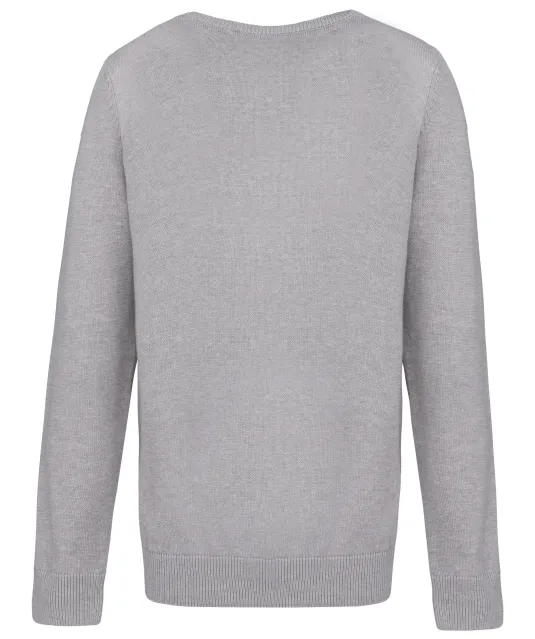 K9109 - Trui met V-hals kind Grey Melange