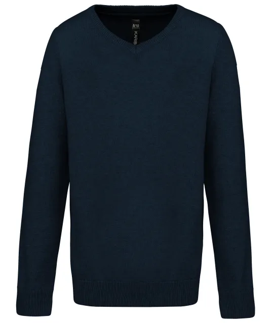 K9109 - Trui met V-hals kind Navy