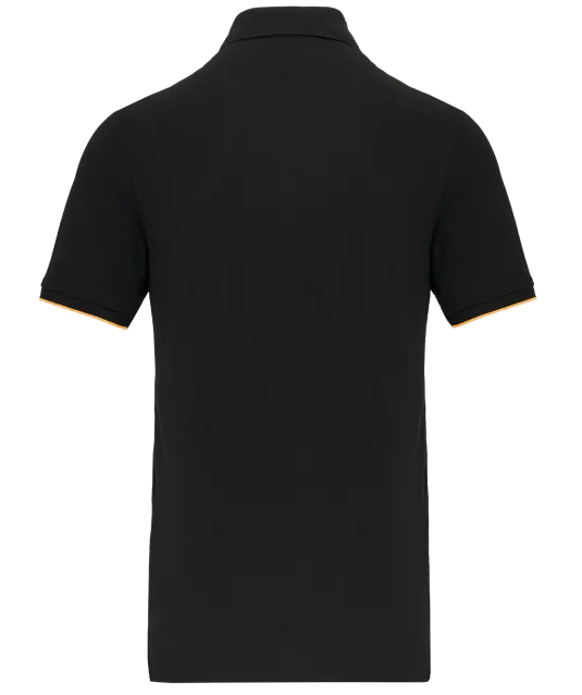 WK270 - Contrasterende polo Day To Day korte mouwen Black / Yellow