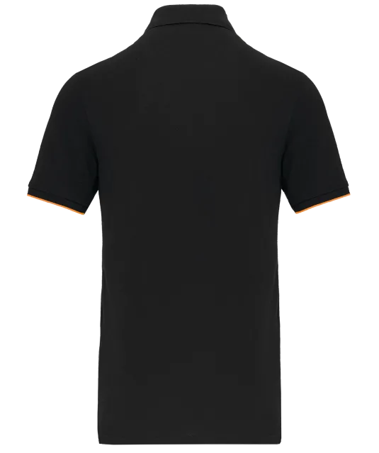 WK270 - Contrasterende polo Day To Day korte mouwen Black / Orange