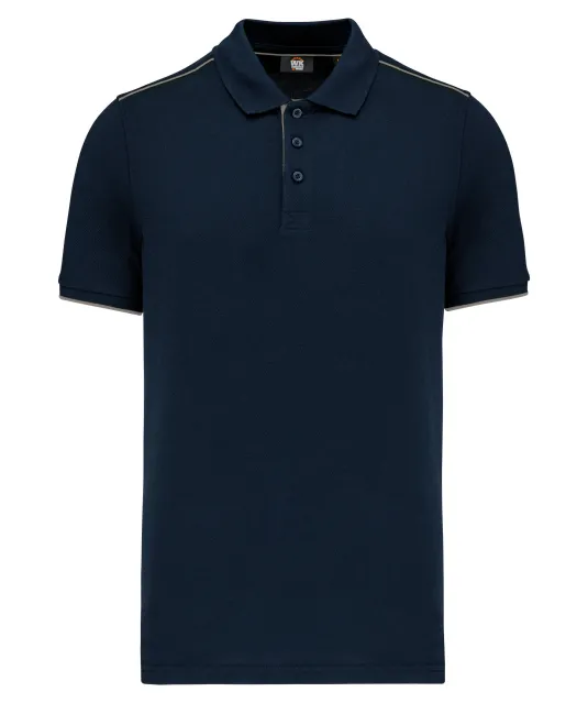 WK270 - Contrasterende polo Day To Day korte mouwen Navy / Silver