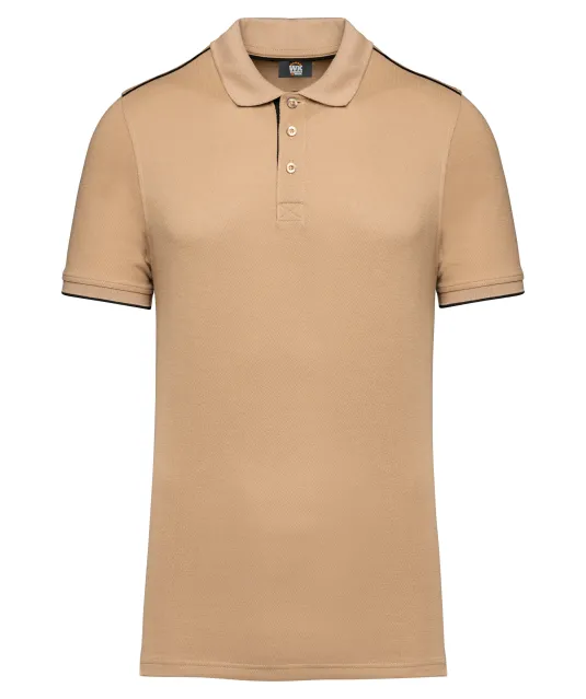 WK270 - Contrasterende polo Day To Day korte mouwen Camel / Black
