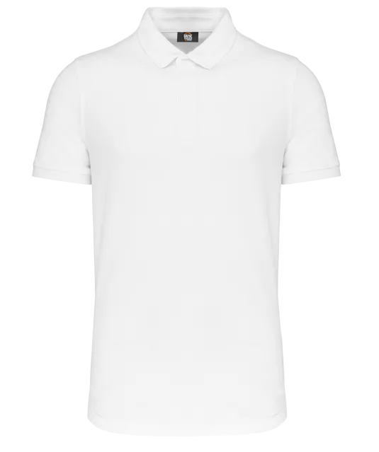 WK225 - Herenpolo met drukknoopkraag en korte mouwen White