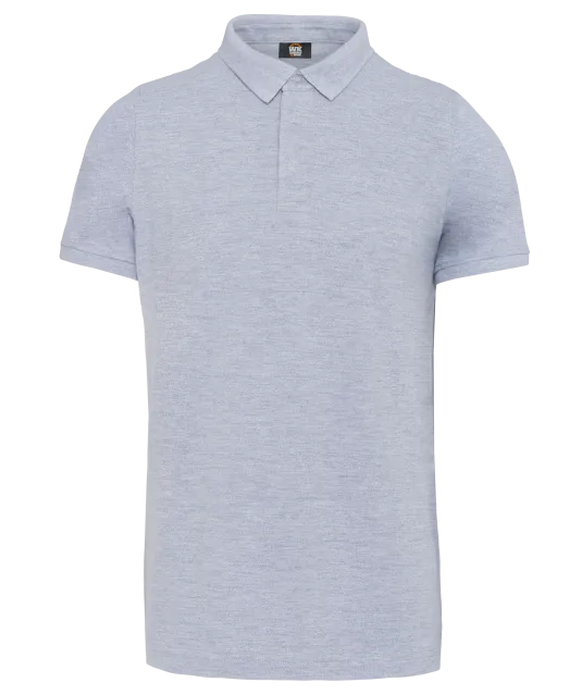 WK225 - Herenpolo met drukknoopkraag en korte mouwen Oxford Grey