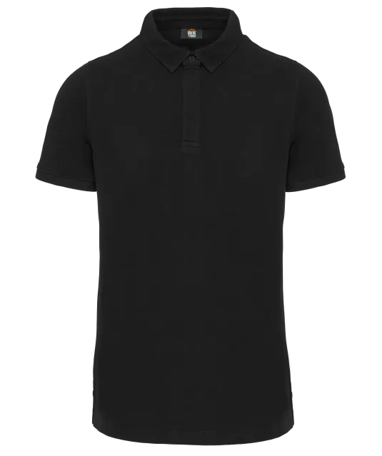 WK225 - Herenpolo met drukknoopkraag en korte mouwen Black
