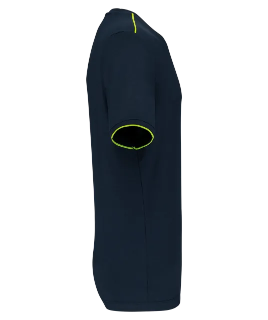 WK3020 - T-shirt Day To Day korte mouwen Navy / Fluorescent Yellow